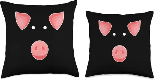 Vista 3 de Funny Mini Pig Face Miniature Pig Owner Gift Funny Mini Face Almohada para dueño de cerdos en miniatura, 16 x 16, multicolor