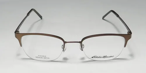 Vista 3 de Eddie Bauer 32005 - Lentes ovalados de media montura para hombre (50-20-145, marrón), Marrón