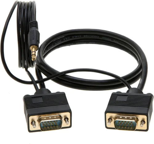 Vista 9 de Cables Direct Online Cable de monitor SVGA de 3 pies - macho a macho VGA a VGA 1080P para PC, proyector, computadora portátil, TV