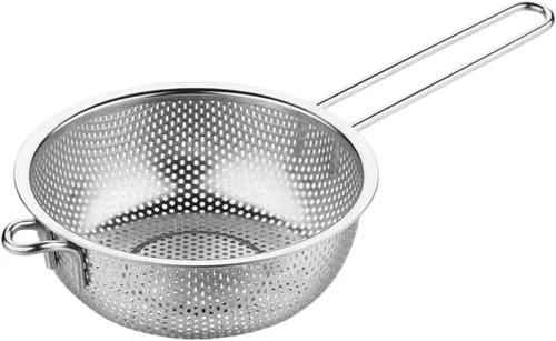Vista 7 de Stainless Steel Colander Basket Easy to Use and Comfortable Grip Portable Strainer for Kitchens Multipurpose Use