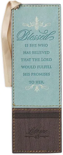 Vista 10 de Christian Art Gifts - Marcapáginas premium de piel sintética vegana con escritura bíblica para mujeres: Cuando ella habla - Proverbios 31:26, Marrón