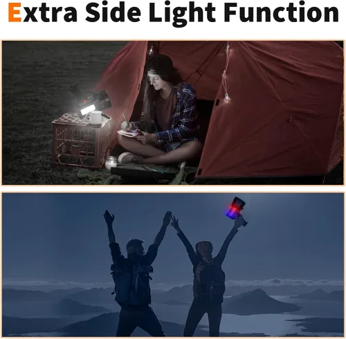 Vista 3 de Superbright Linterna LED de Mano Reflector Linterna Potente Luz de Búsqueda Linterna Recargable por USB con Función de Banco de Energía Luz