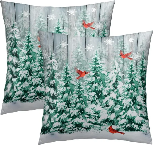 Vista 23 de Giwawa Juego de 2 fundas de almohada de calabaza otoñal de 16 x 16 pulgadas, fundas de cojín de algodón de madera de girasol para sofá, patio