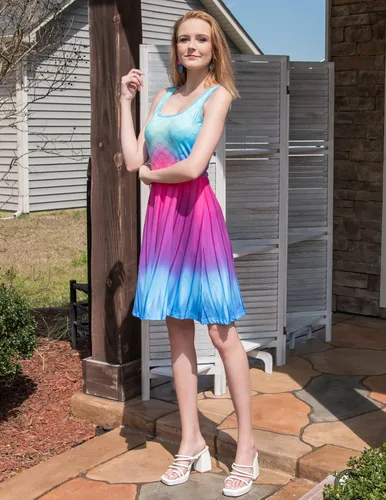 Vista 64 de uideazone - Vestido de mujer sin mangas cuello redondo de verano, para playa, casual, Midi línea A.