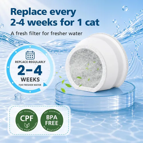 Vista 6 de 20 filtros de fuente de agua para gatos compatibles con fuente Petsafe