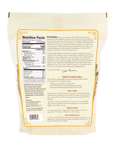 Vista 2 de Bob's Red Mill Old Country Style Muesli Cereal, 40 onzas (paquete de 4)