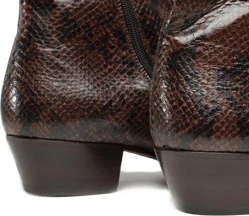 Vista 5 de EMMANUEL Botas de tacón cubano de cuero para hombre Cognac, Vison