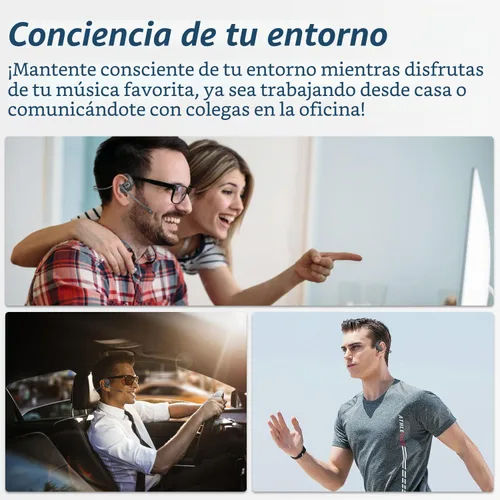 Vista 7 de BANIGIPA - Auriculares Bluetooth con micrófono extraíble