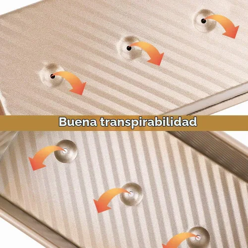 Vista 4 de Amagabeli Pullman - Molde para pan con tapa antiadherente para hornear de 9 x 4 pulgadas, acero al carbono, corrugado, 1 libra, molde para cocinar