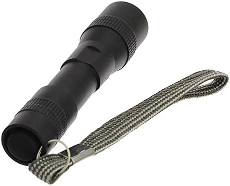 Vista 2 de Mini llavero de bolsillo tamaño 1 linterna LED brillante AAA con cordón, 7338BK