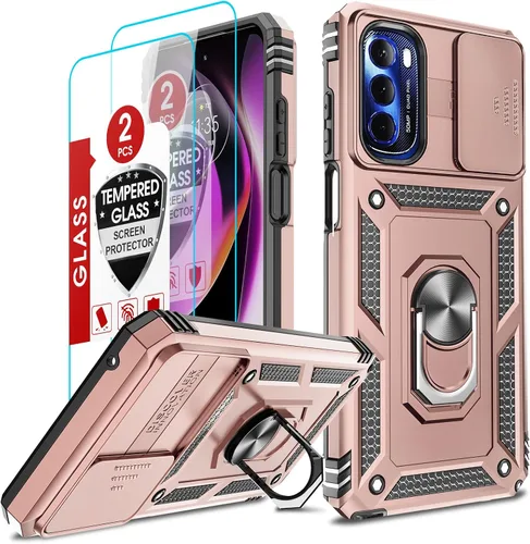 Vista 235 de LeYi Funda para Samsung Galaxy A05 (no compatible con A05S) con protector de pantalla y protector de lente de cámara, funda resistente de grado Negro
