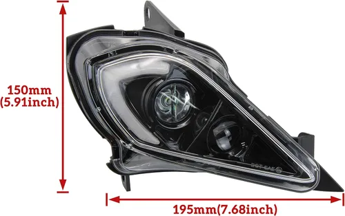 Vista 6 de SAUTVS Faros delanteros LED de haz alto y bajo, luces delanteras DRL luz de señal de giro para Yamaha YFZ 450 YFZ450R YFZ450X Wolverine 450 350