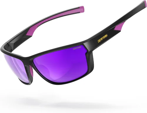 Vista 9 de DEAFRAIN Lentes de sol deportivos polarizados para hombres y mujeres, ideales para correr, pescar, conducir, marco irrompible con protección UV
