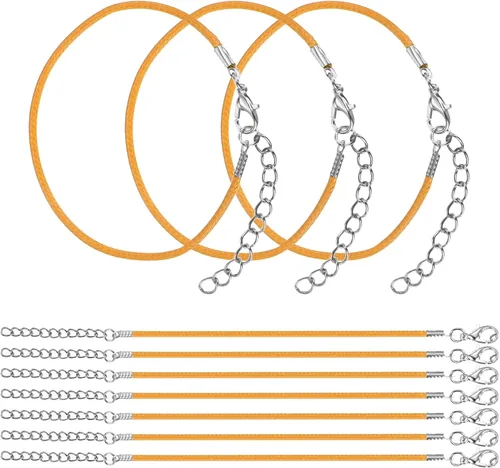 Vista 19 de MECCANIXITY 10 cordones de pulsera verde militar, pulsera de amistad ajustable de 9 pulgadas, cordón de poliéster encerado de 0.059 in con cierre