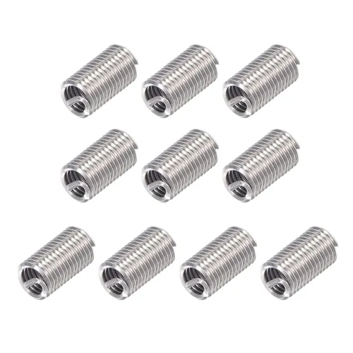 Vista 11 de uxcell 50 piezas de insertos de rosca de alambre 1/2-13 UNC 1D (1/2 ") 304 de acero inoxidable helicoidal tipo helicoidal kit de reparación de rosca