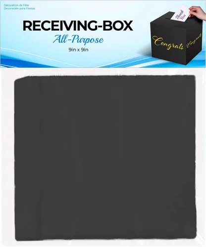 Vista 6 de Beistle Caja de tarjetas multiusos para eventos: ideal para bodas, cumpleaños, baby showers, graduaciones y mucho más: este tarjetero decorativo
