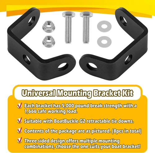 Vista 2 de Soporte de 3 lados para remolque de barco, ajuste universal para BoatBuckle G2 Boat Boatbuckle Kit de soporte de montaje