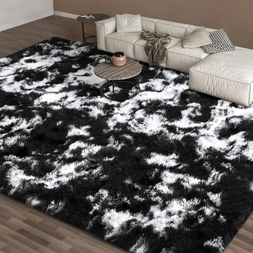 Vista 78 de EVOIONOS Alfombra Redonda Negra para Dormitorio, 4x4 Pies Alfombra de Área Circular Suave y Esponjosa para Sala de Estar, Alfombra Circular de Felpa