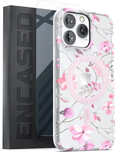 Vista 8 de ENCASED Funda magnética diseñada para iPhone 14 PRO con protector de pantalla para mujer, compatible con accesorios MagSafe para teléfono