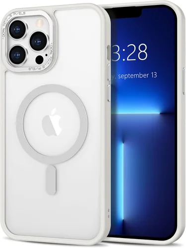 Vista 186 de Anuck - Funda magnética para iPhone 11 compatible con MagSafe, carcasa trasera mate translúcida dura, borde de TPU, delgada, resistente a impactos