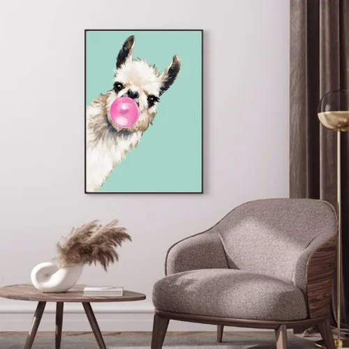 Vista 2 de Peeua Kits de pintura de diamantes 5D para adultos y niños, arte de diamantes de alpaca, arte de bricolaje, bordado de punto de cruz, manualidades