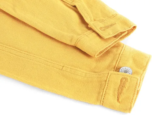 Vista 6 de utcoco Chaqueta vaquera recortada para mujer, de manga larga, casual, con botones
