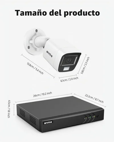 Vista 9 de ANNKE 8CH 3K Lite 2MP CCTV Sistema de cámara de seguridad con cable al aire libre, 1TB HDD