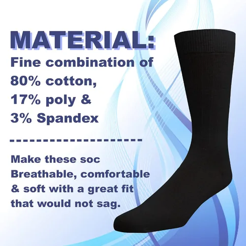 Vista 3 de EMEM Apparel Calcetines de vestir clásicos de punto de algodón acanalado suave para mujer, paquete de 5