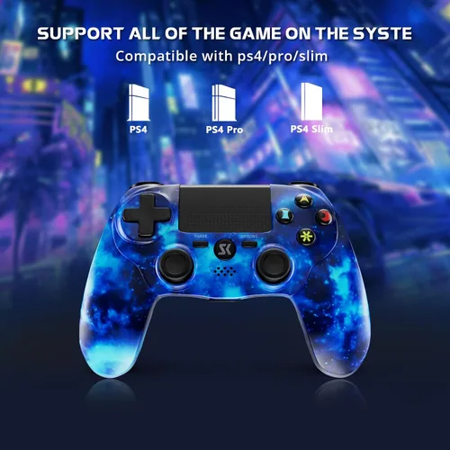 Vista 2 de Wireless Controller for PS4, Controller for Sony PlayStation 4, Double Shock 6-Axis Motion Sensor, Sensitive Touch Pad, Built-in Speaker & Stereo
