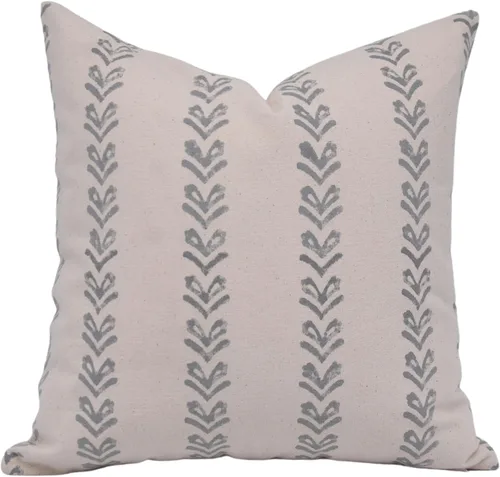 Vista 7 de Fundas de almohada de algodón con estampado de bloques de 20 x 20 pulgadas, funda de cojín cuadrada para casa de campo al aire libre, funda de Negro