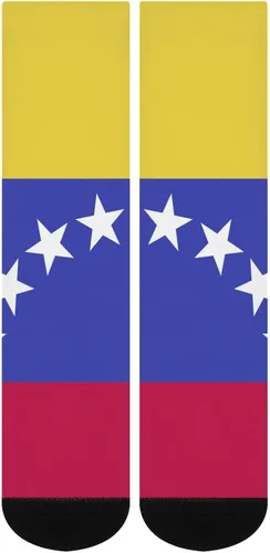 Vista 6 de Calcetines casuales con la bandera de Venezuela, divertidos calcetines con impresión 3D, coloridos y suaves, atléticos, deportivos, novedosos