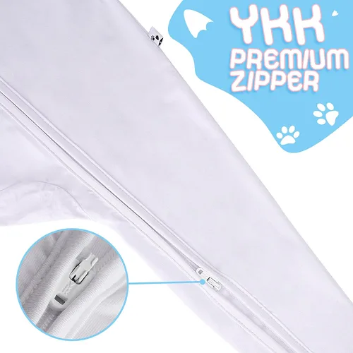 Vista 4 de PuppyDuck Mameluco convertible con pies antideslizantes y manoplas plegables Tela de bambú extra suave