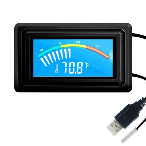 Vista 8 de KETOTEK Termómetro Digital Medidor de Temperatura Sensor Impermeable Sonda Acuario Coche Caja de PC Incubadora Medidor de Temperatura Fuente