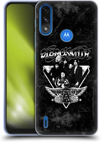 Vista 56 de Head Case Designs Officially Licensed Aerosmith 1987 Permanent Vacation Black and White Gel Case [Military Grade Protection] Compatible with Moto E7
