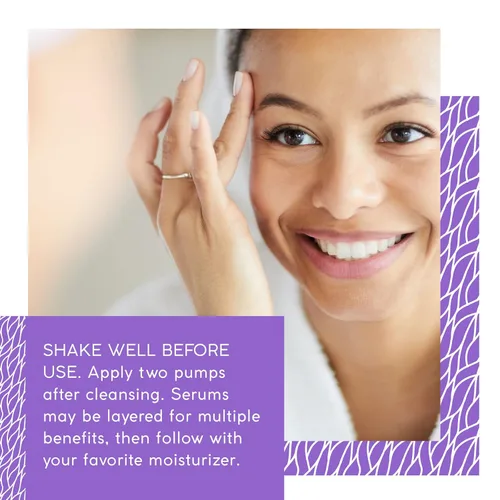 Vista 2 de MyCHELLE Dermaceuticals G2 Suero reafirmante instantáneo, 1 onza líquida, suero reafirmante de la piel con péptido, bayas de Goji y extracto
