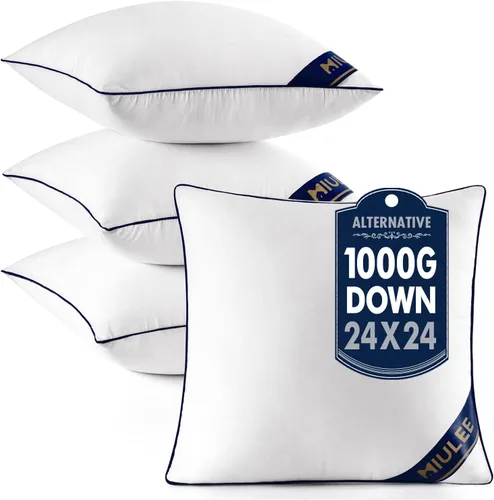 Vista 29 de MIULEE - Inserto de almohada de 14 x 36 pulgadas, almohada decorativa lumbar rellena de alternativa a plumón, inserto de relleno de almohada premium