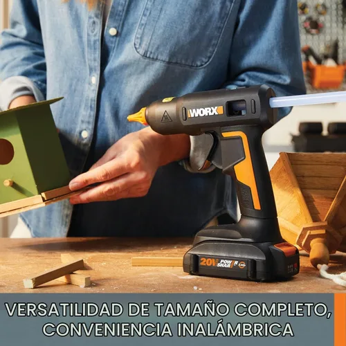 Vista 3 de Worx 20V Power Share Pistola de pegamento caliente de tamaño completo WX045L.9- (sólo herramienta)