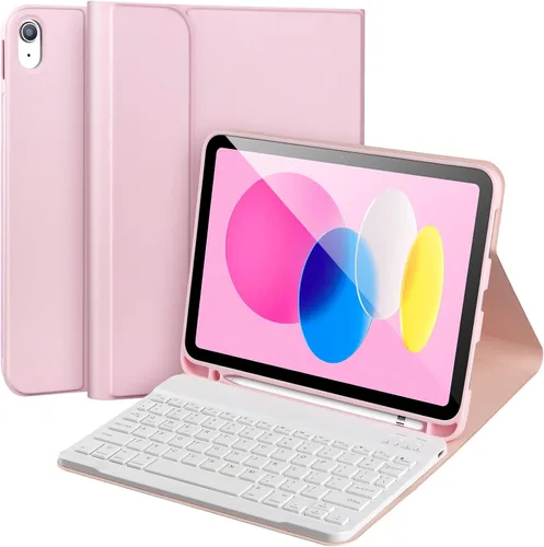 Vista 18 de AHYWTAN Funda para iPad 11/10ª generación con teclado, funda de teclado Bluetooth desmontable para iPad A16 2025 de 11 pulgadas/10ª generación 2022