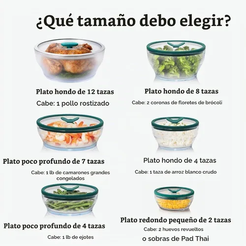 Vista 9 de Anyday - Set de 2 envases de vidrio para almacenamiento de alimentos con tapas de vidrio Set de preparación de comidas sin plástico Set
