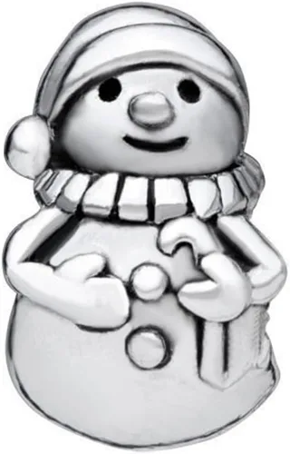 Vista 3 de CharmSStory Muñecos de nieve chapados en plata abalorios para pulseras, Metal Plata