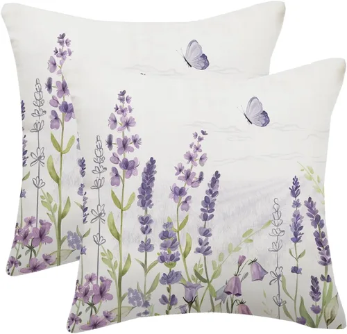 Vista 8 de Juego de 2 fundas de almohada negras y grises de 40 x 40 cm, geométricas, florales, decorativas para exteriores, fundas de almohada estilo granja