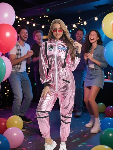 Vista 16 de GRAJTCIN Disfraz de astronauta para mujer, traje espacial brillante para Halloween, disfraz de astronauta