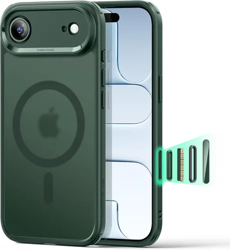 Vista 33 de ESR Classic Hybrid - Funda para iPhone 16 Pro, color negro transparente claro negro