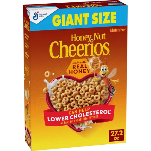 Vista 15 de Cereales para desayuno con avena Cheerios Honey Nut, sin gluten. 10.8 onzas