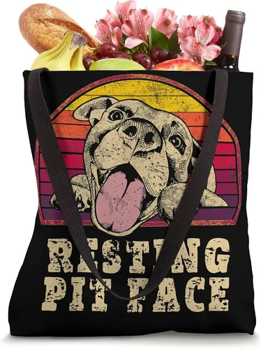 Vista 4 de Bolsa de mano vintage para amantes de Pitbull de descanso