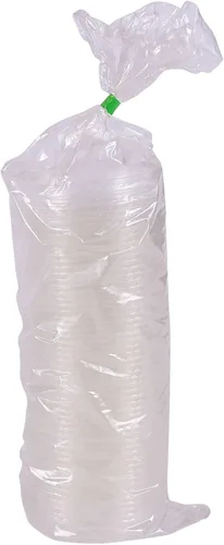 Vista 7 de Eco-Products GreenStripe - Tapas planas de plástico compostable, caja de 1000, agujero perforado para pajilla, se adapta a vasos de 7 y 10 onzas