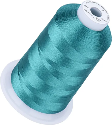 Vista 63 de Simthread 5500 yardas de hilo de bordar, 5000M de alto rendimiento 40WT 100% hilo de poliéster – 170+ colores vívidos, clasificado de alta velocidad