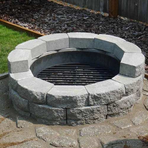 Vista 4 de TITAN GREAT OUTDOORS Rejilla redonda para fogatas de ceniza y brasa, resistente, de acero de 1/2 pulgada, elevada, para leña, para chimeneas