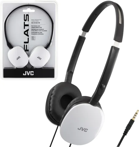 Vista 10 de JVC Flats - Auriculares plegables y coloridos con control remoto y micrófono, 3.94 pies, chapado en oro de 0.138 in, enchufe delgado, HAS160MA