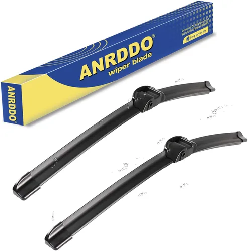 Vista 28 de ANRDDO Limpiaparabrisas de repuesto de fábrica para Audi A6 C6 S6 A6 2005-2011 Juego de limpiaparabrisas de 22"+22" con bloqueo superior